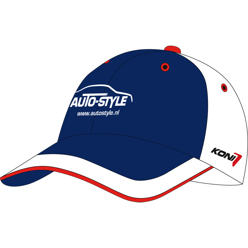 AutoStyle, Kappe + K&N & Koni Logo, Baumwolle, Blau, Weiss