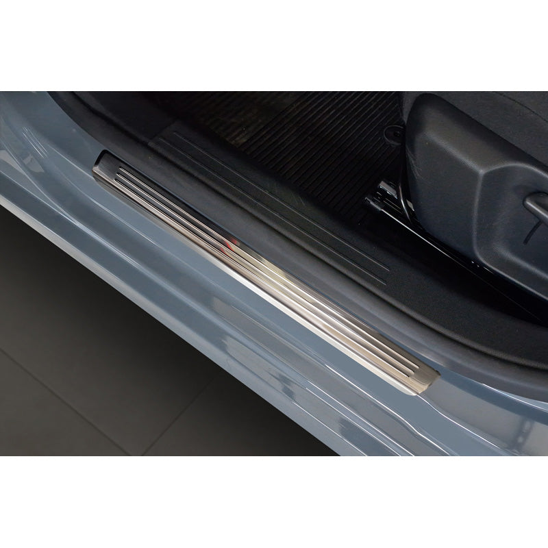 Avisa, Einstiegsleisten, Edelstahl, Passend für Opel Corsa F HB und e-Corsa 2019-2023 & FL 2023-, 'Lines' – 4 Teile