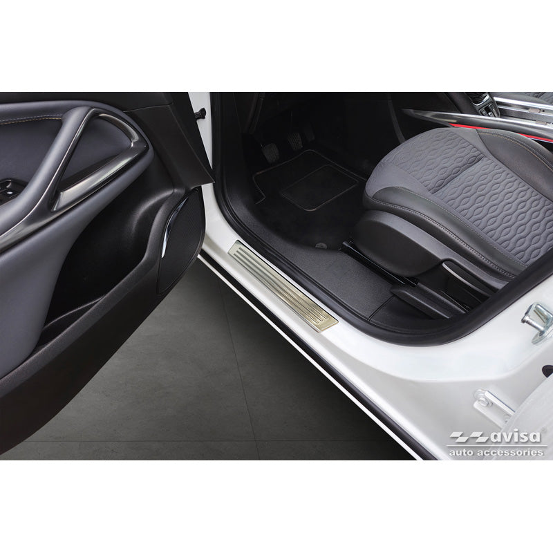 Avisa, Einstiegsleisten, Edelstahl, Passend für Opel Zafira (C) Tourer 2012-2016 & Facelift 2016-2019, 'Lines' – 4 Teile