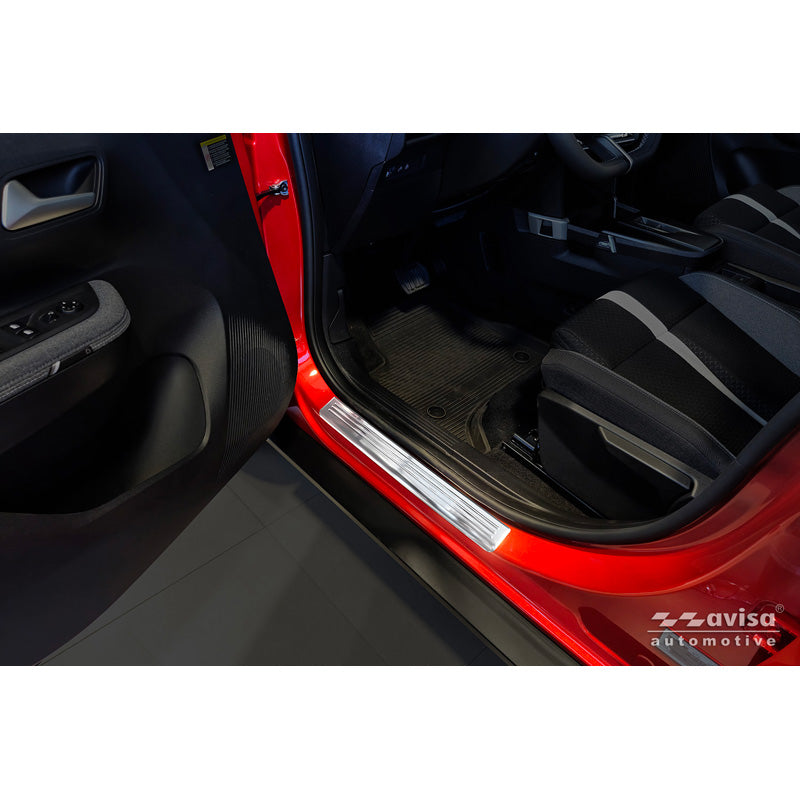 Avisa, Trittstufenverkleidung, Edelstahl, passt zu Opel Frontera (EV) (2024-), 'Lines', 4 Stk.