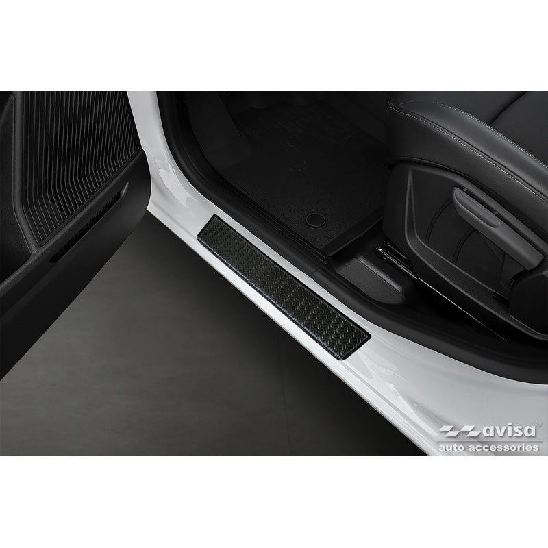 Avisa, Einstiegsleisten, Aluminium, Passend für Renault Express 2021-, 'Riffelblech' – 2 Teile, Schwarz