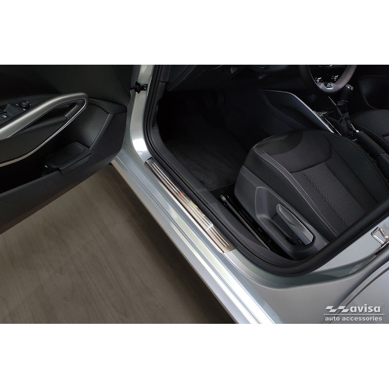 Avisa, Edelstahl Einstiegsleisten passend für Skoda Fabia IV Hatchback 2021- Lines - 4-teilig, Inox