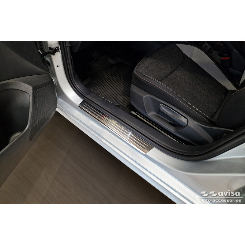 Avisa, Einstiegsleisten, Edelstahl, Passend für Skoda Kamiq (NW4) 2019-2024 & FL 2024-, 'Lines' – 4 Teile