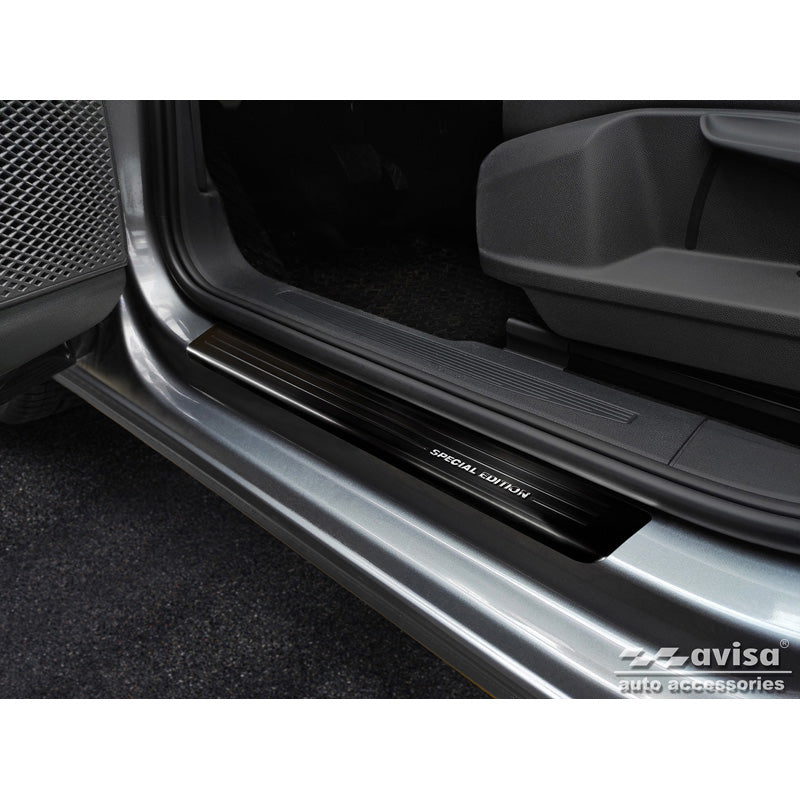 Avisa, Schwarz Edelstahl Einstiegsleisten passend für Volkswagen Caddy V 2020- - Special Edition - 2-Teilig