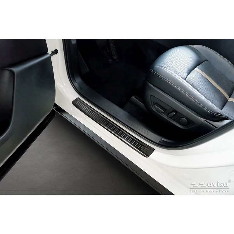 Avisa, Trittleisten, schwarzer Edelstahl, 'Lines', 4 Stk., passend für Mazda CX-80 (KL) (2024-)
