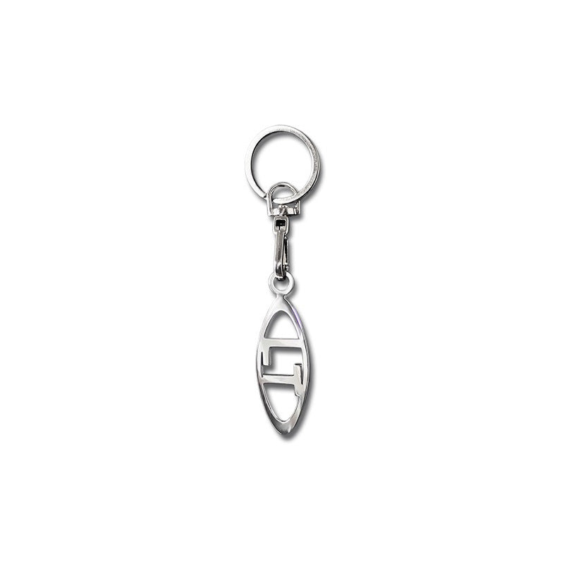 Avisa, Schlüsselanhänger aus Edelstahl - LT im Oval (Silber)