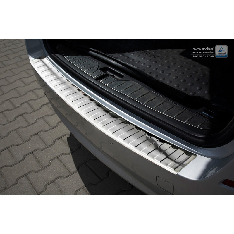 Avisa, Edelstahl Heckstoßstangenschutz passend für BMW 5er F11 Touring 2010-2017 Ribs, Silber