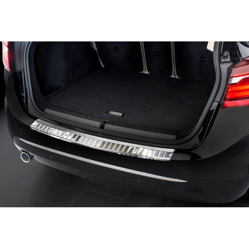 Avisa, Edelstahl Heckstoßstangenschutz passend für BMW 2er F45 Active Tourer 2014-2018 & FL 2018- (exkl. M-Sport) Ribs, Silber