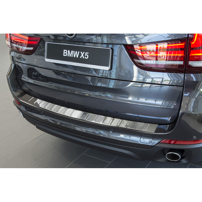 Avisa, Edelstahl Heckstoßstangenschutz passend für BMW X5 F15 2013-2018 Ribs exkl. M, Silber