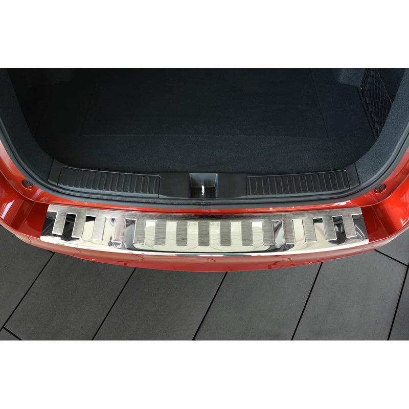 Avisa, Edelstahl Heckstoßstangenschutz passend für Honda Civic Tourer 2014- Ribs, Silber