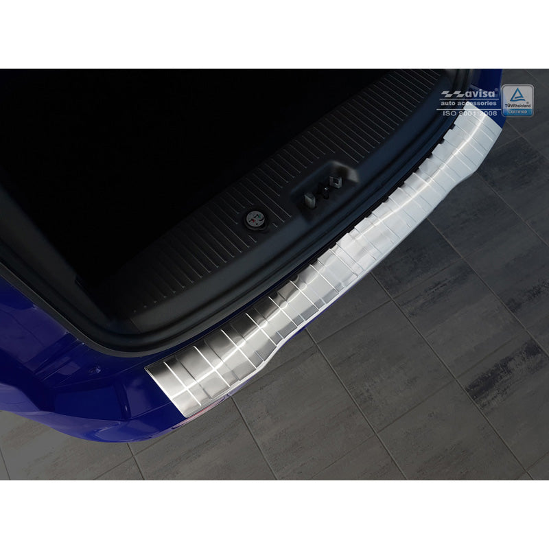 Avisa, Edelstahl Heckstoßstangenschutz passend für Ford Tourneo Courier/Transit Courier 2014- Ribs, Silber