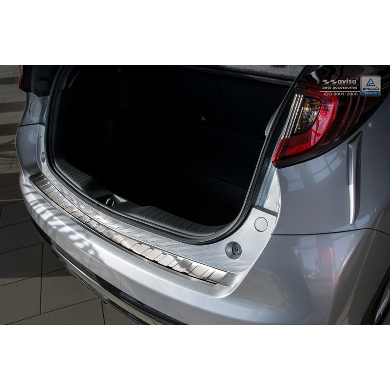 Avisa, Edelstahl Heckstoßstangenschutz passend für Honda Civic IX 5-türer Facelift 2015- Ribs, Silber