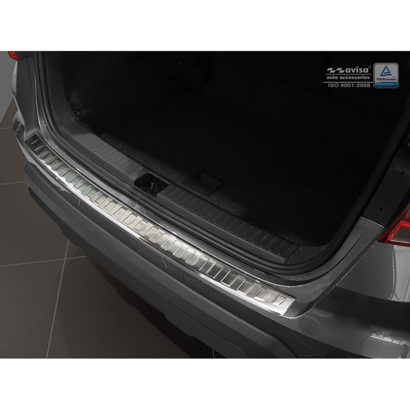 Avisa, Edelstahl Heckstoßstangenschutz passend für Seat Arona 2017-2021 & Facelift 2021- Ribs, Silber