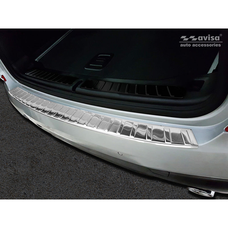 Avisa, Edelstahl Heckstoßstangenschutz passend für BMW X3 (G01) 2017-2021 & FL 2021- mit M-Paket inkl. M Competition 2019-2021 Ribs, Silber
