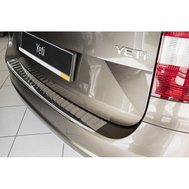 Avisa, Edelstahl Heckstoßstangenschutz passend für Skoda Yeti City 2013-2017 Ribs, Silber