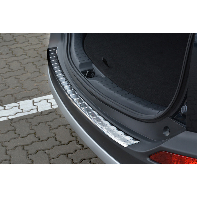 Avisa, Edelstahl Heckstoßstangenschutz passend für Toyota RAV-4 2013-2015 Ribs, Silber