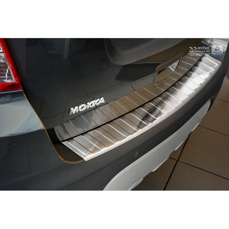 Avisa, Edelstahl Heckstoßstangenschutz passend für Opel Mokka 2012-2017 exkl. Mokka X, Silber