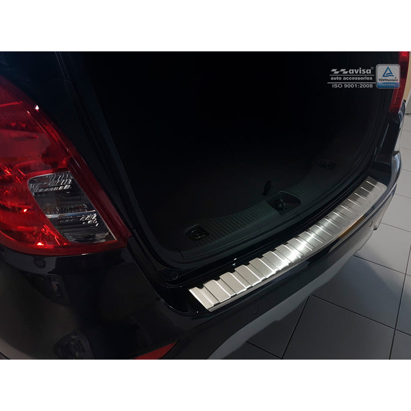 Avisa, Edelstahl Heckstoßstangenschutz passend für Opel Mokka X 2016- Ribs, Silber