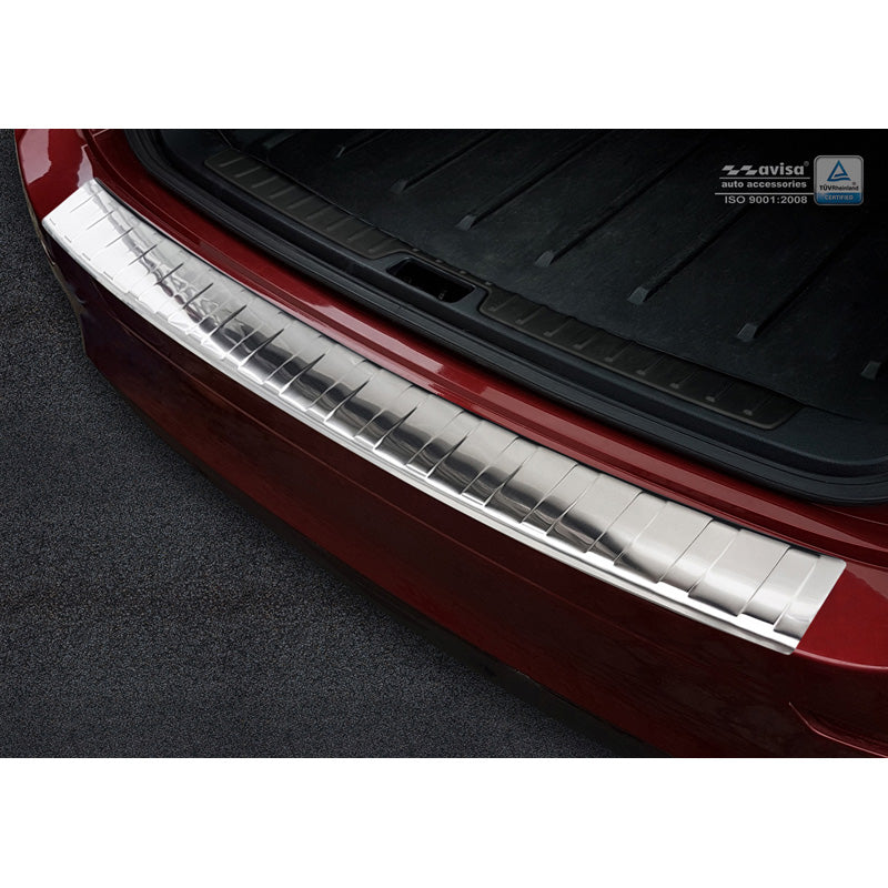 Avisa, Edelstahl Heckstoßstangenschutz passend für BMW X6 (E71) 2009-2014 Ribs, Silber