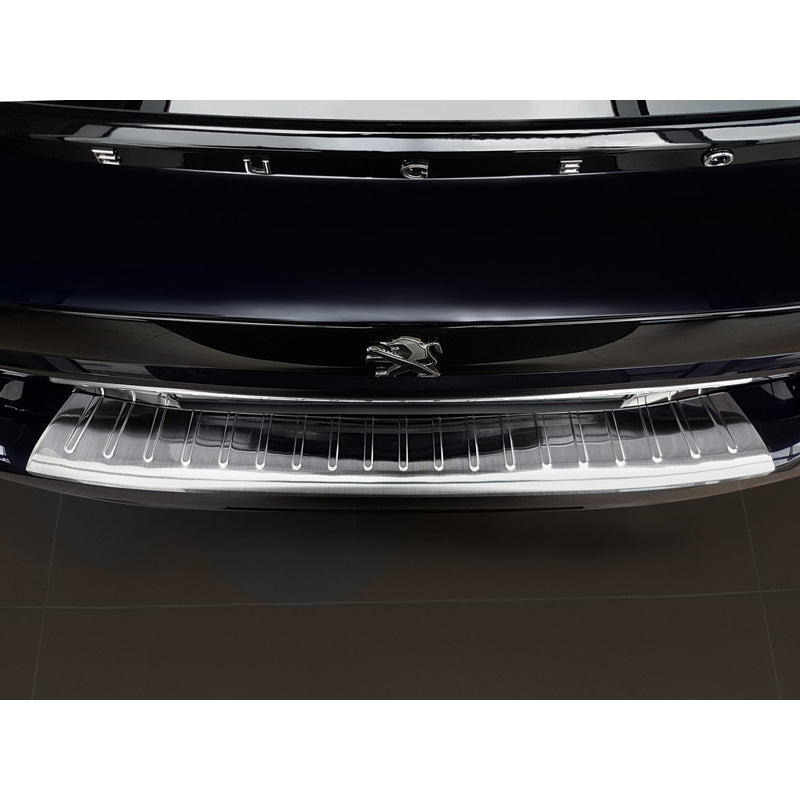 Avisa, Edelstahl Heckstoßstangenschutz passend für Peugeot 508 II SW 2019- Ribs, Silber