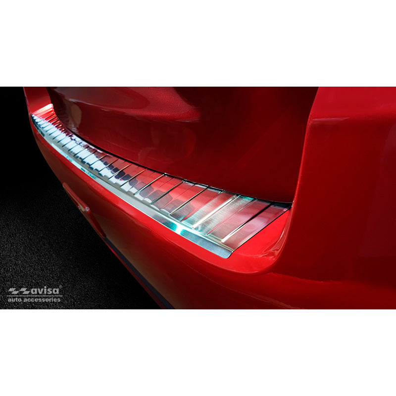 Avisa, Edelstahl Heckstoßstangenschutz passend für Mitsubishi ASX Facelift 2019- Ribs, Silber