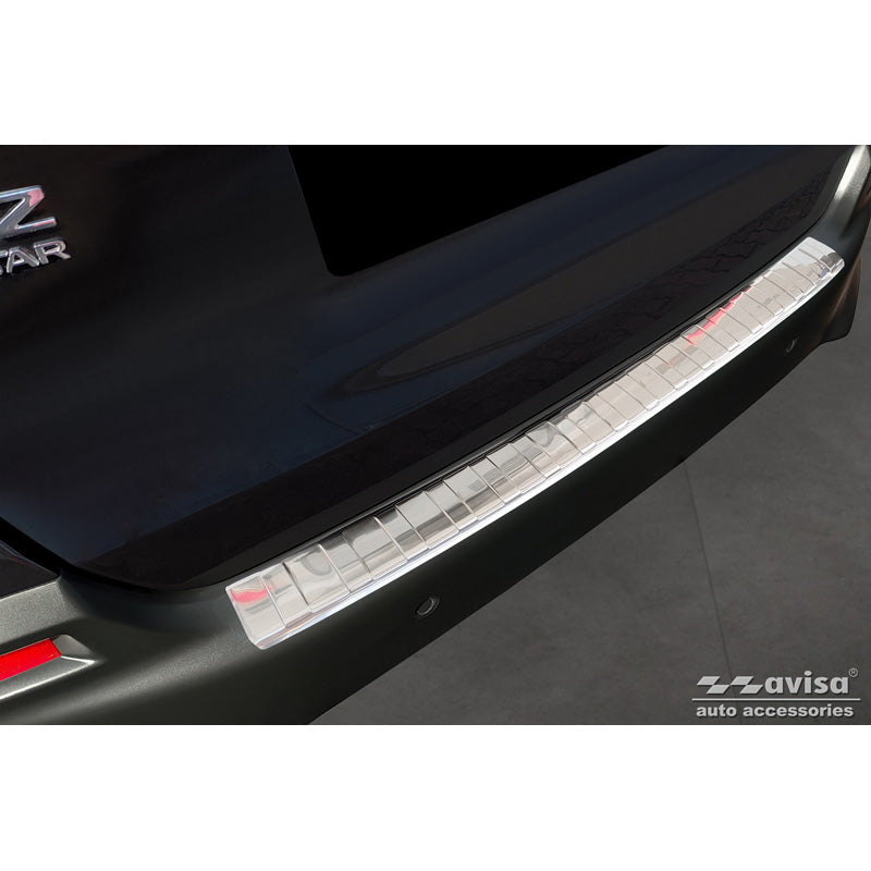 Avisa, Edelstahl Heckstoßstangenschutz passend für Honda Jazz Crosstar Hybrid 2020- Ribs, Silber