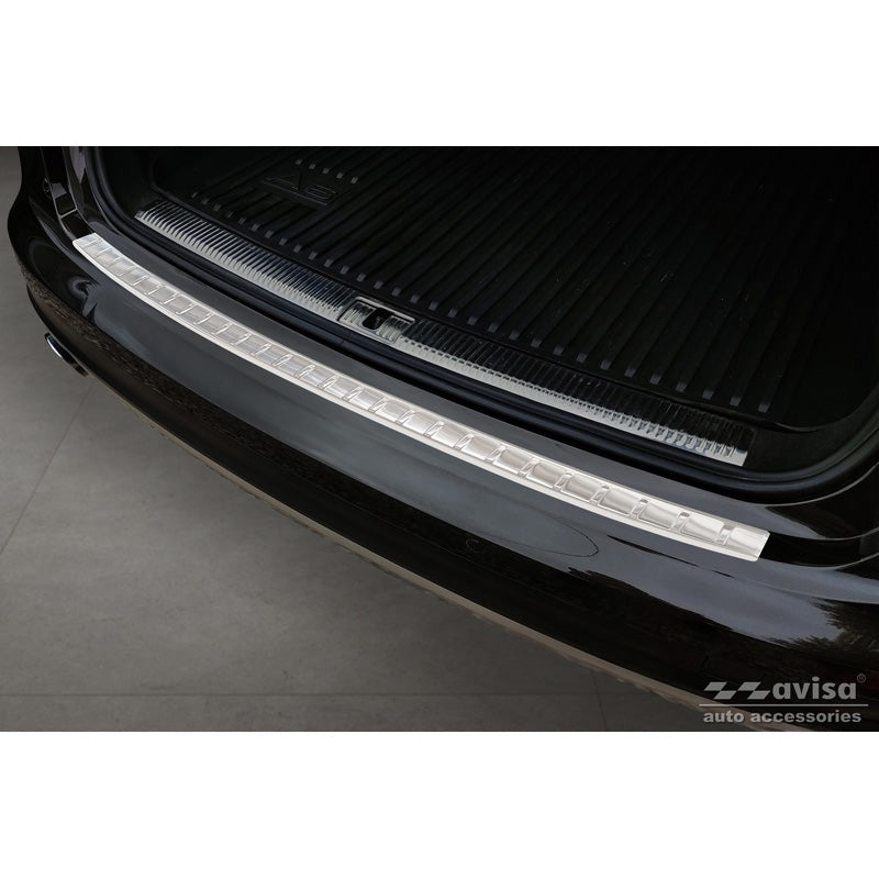 Avisa, Edelstahl Heckstoßstangenschutz passend für Audi A6 Allroad 2011-2018 Ribs, Silber