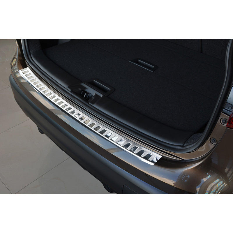 Avisa, Edelstahl Heckstoßstangenschutz passend für Nissan Qashqai II 2014-2017 Ribs, Silber