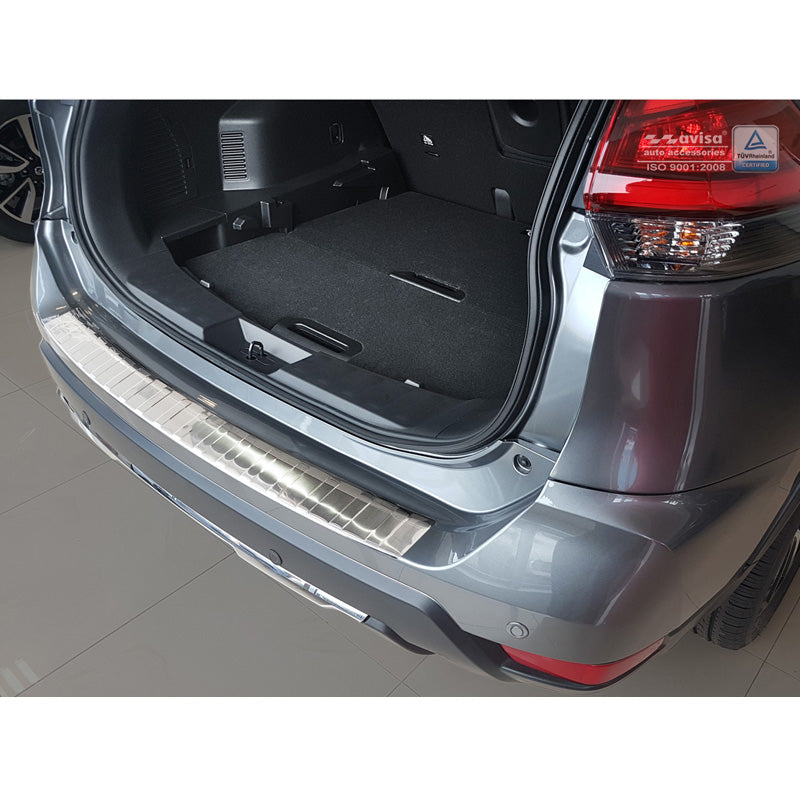 Avisa, Edelstahl Heckstoßstangenschutz passend für Nissan X-Trail III (T32) Facelift 2017-2021 Ribs, Silber