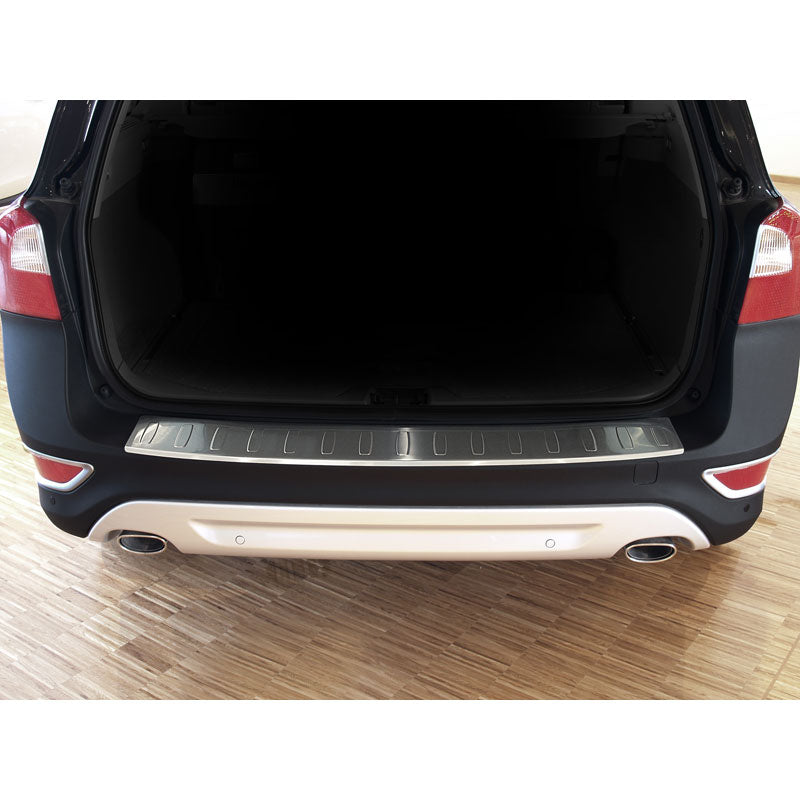 Avisa, Edelstahl Heckstoßstangenschutz passend für Volvo XC70 2004-2007 Ribs, Silber