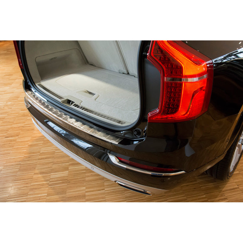 Avisa, Edelstahl Heckstoßstangenschutz passend für Volvo XC90 2015- Ribs, Silber