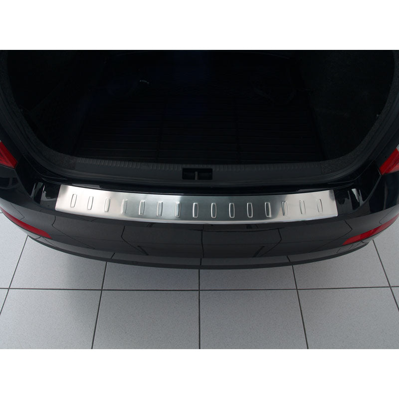Avisa, Edelstahl Heckstoßstangenschutz passend für Skoda Octavia III Limousine 2013- Ribs, Silber