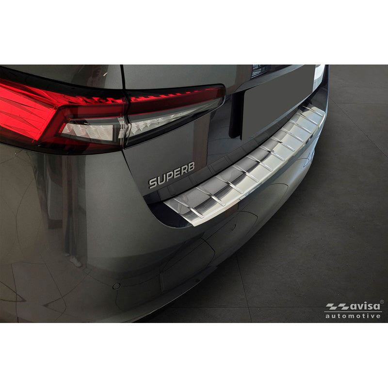 Avisa, Heckstoßstangenschutz, Edelstahl, passend für Skoda Superb IV Liftback (2024-), Silber