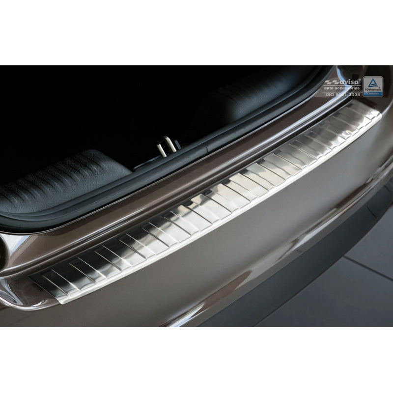 Avisa, Edelstahl Heckstoßstangenschutz passend für Fiat Tipo Limousine 2016-2020 & FL 2020- Ribs, Silber