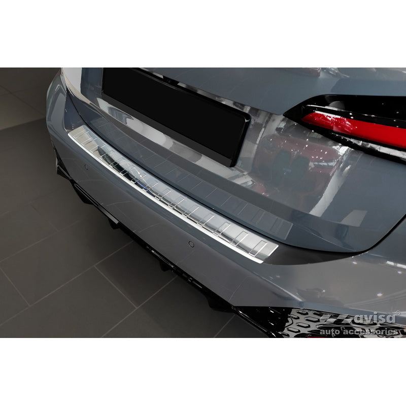 Avisa, Edelstahl Heckstoßstangenschutz passend für BMW 2er Active Tourer U06 M-Paket 2021- Ribs, Silber