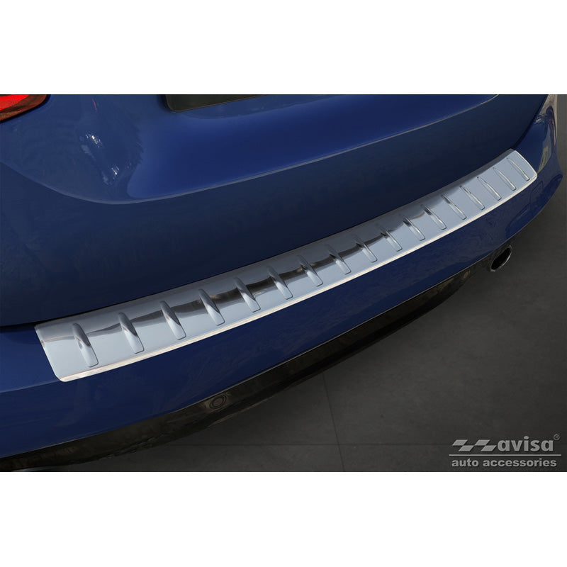 Avisa, Edelstahl Heckstoßstangenschutz passend für BMW 2 Active Tourer F45 2013-2021 mit M-Paket Ribs, Silber