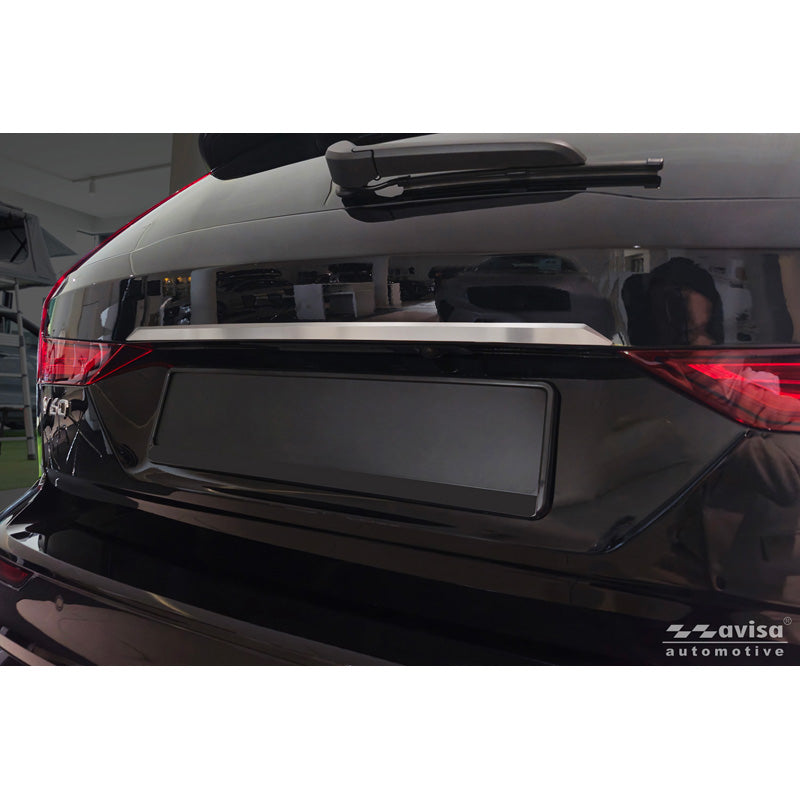 Avisa, Heckklappenverkleidung, Gebürsteter Edelstahl, passt zu Volvo V60 II (2018-)