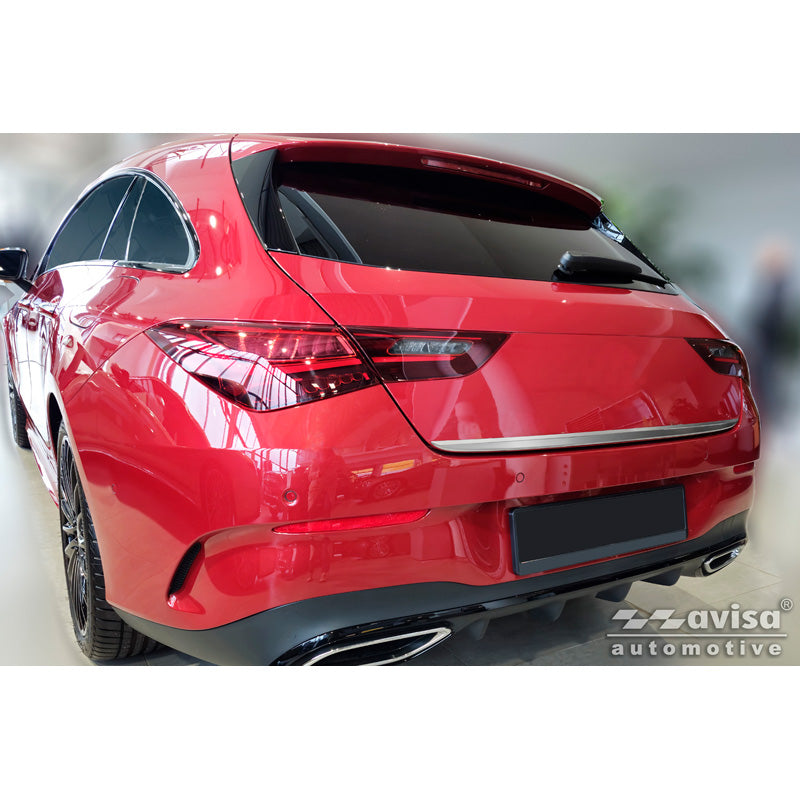 Avisa, Heckklappenverkleidung, gebürsteter Edelstahl, passt zu Mercedes CLA Shooting Brake (X118) (2019-)