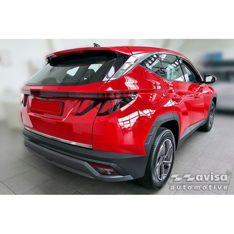 Avisa, Heckklappenverkleidung, gebürsteter Edelstahl, passt zu Hyundai Tucson IV (2020-2024) & Facelift (2024-)