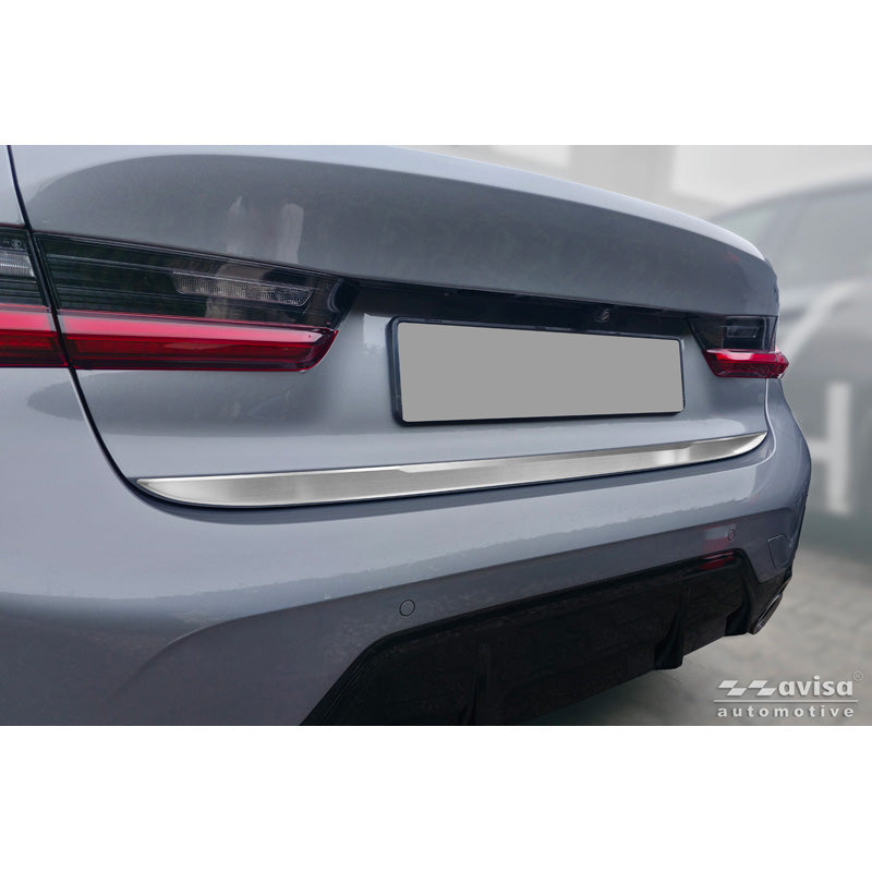 Avisa, Heckklappenleiste, gebürsteter Edelstahl, passt zu BMW 3-Serie (G20) M-Sport Facelift (2018-2022), Facelift (2022-2024) & Facelift (2024-)