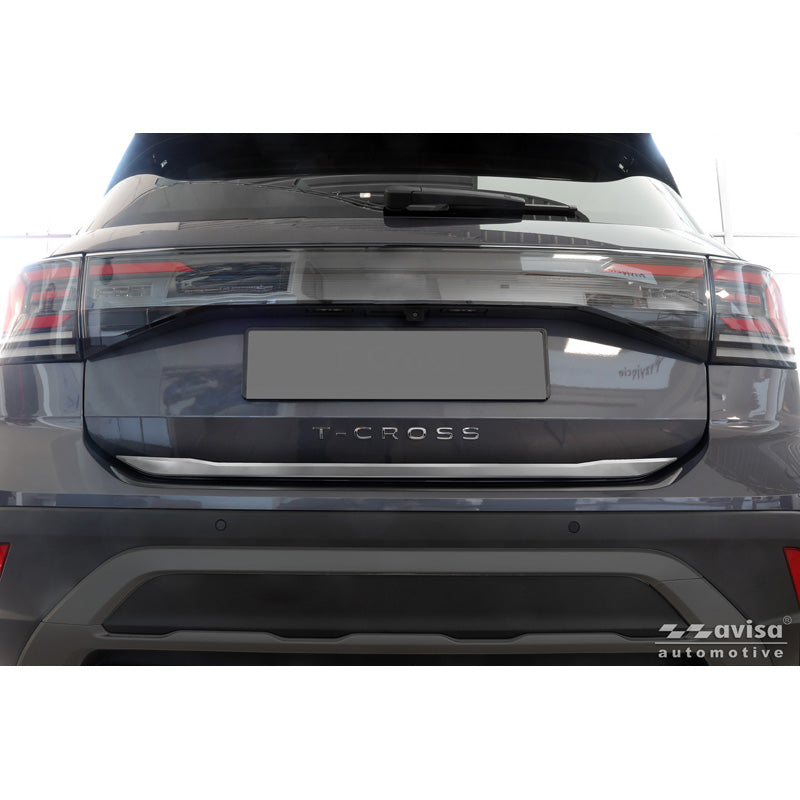 Avisa, Heckklappenleiste, gebürsteter Edelstahl, passt zu Volkswagen T-Cross (2019-2024) & Facelift (2024-)