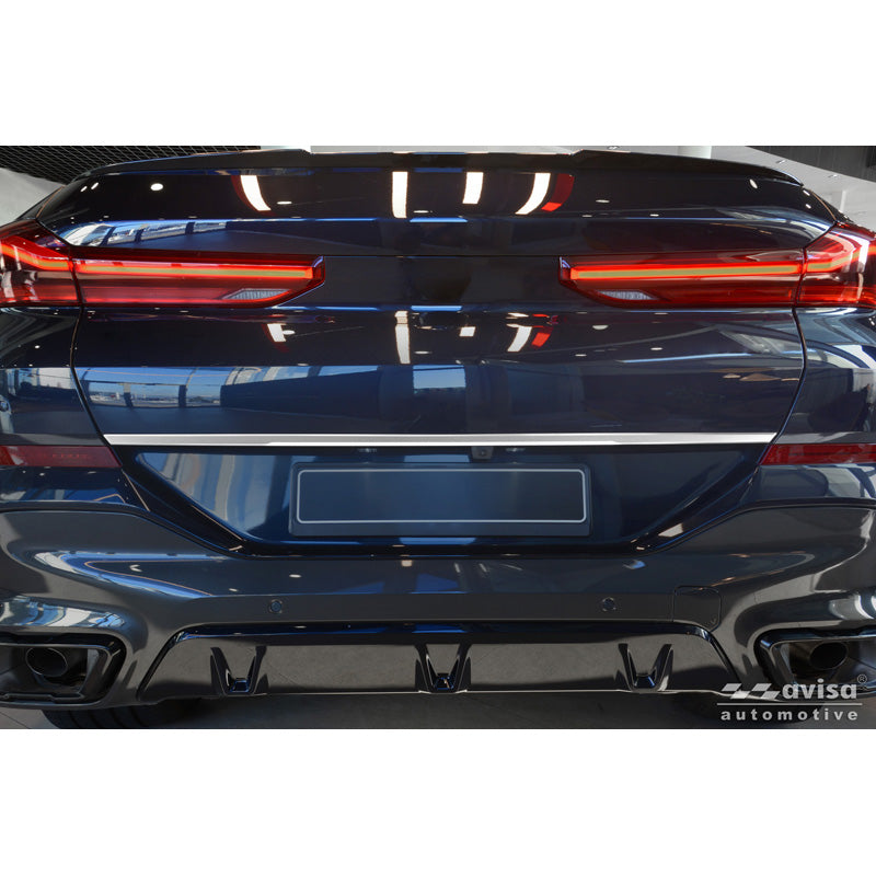 Avisa, Heckklappen-Trim-Cover, gebürsteter Edelstahl, passt zu BMW X6 (G06) (2023-) excl. M-Sport