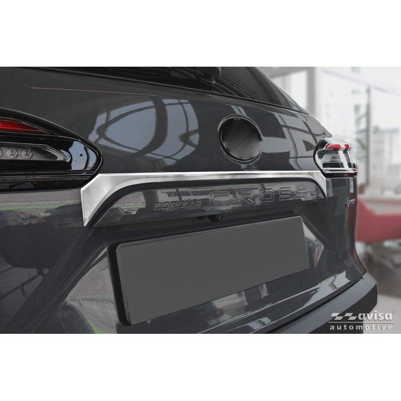 Avisa, Heckklappenverkleidung, Gebürsteter Edelstahl, passend für Toyota Corolla Cross (2020-2025) & Facelift (2025-)