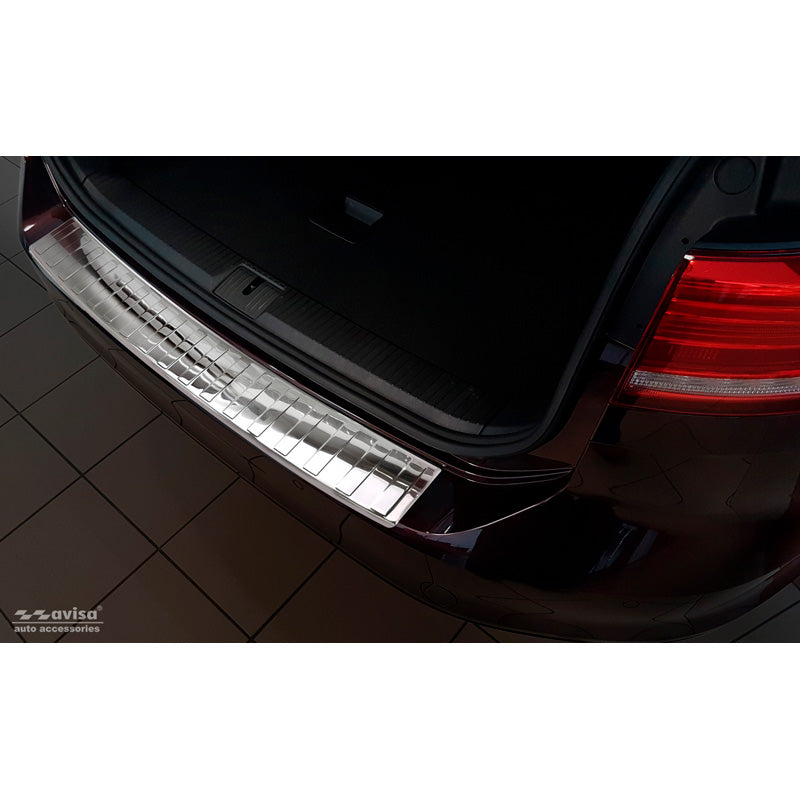 Avisa, Chrom Edelstahl Heckstoßstangenschutz passend für Volkswagen Passat 3G Variant 2014-2023 Ribs