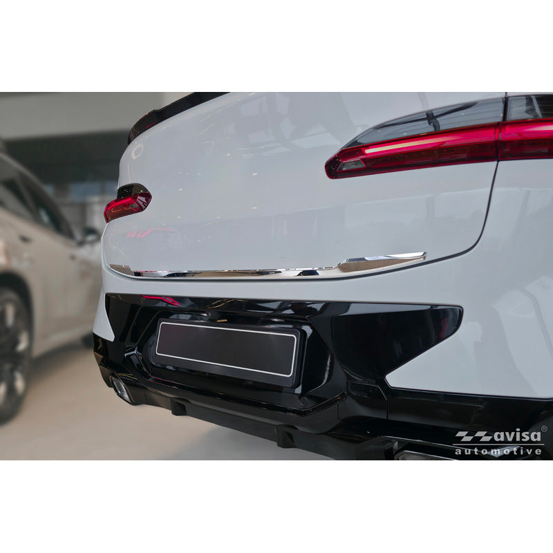 Avisa, Chrom-Kofferraumklappenleiste, Edelstahl, passend für BMW X4 II (G02) M-Sport Facelift (2021-)