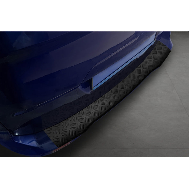 Avisa, Matt-Schwarz Aluminium Heckstoßstangenschutz passend für Ford Tourneo Courier/Transit Courier 2014- Riffled Plate, Mattschwarz
