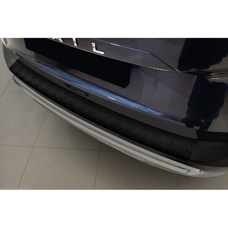 Avisa, Matt-Schwarz Aluminium Heckstoßstangenschutz passend für Nissan X-Trail IV (T33) 2021- Riffled Plate, Mattschwarz