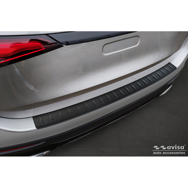 Avisa, Ladekantenschutz, Edelstahl, Mattschwarz, Passend für Mercedes GLC II (X254) 2022-, 'Ribs'