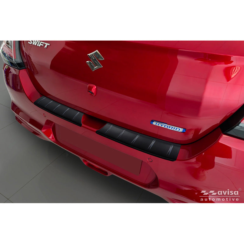 Avisa, Heckstoßstangenschutz, Mattschwarzer Edelstahl, Passt für Suzuki Swift VI 2024-, 'Ribs'