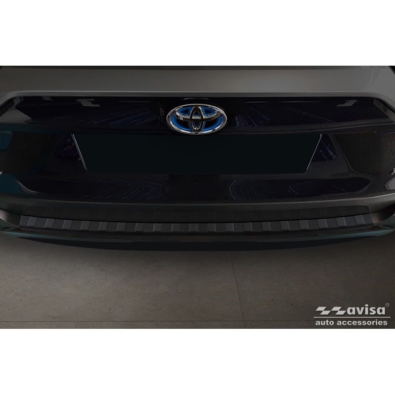 Avisa, Ladekantenschutz, Mattschwarzer Edelstahl, Passend für Toyota RAV4 (5. gen.) 2018- & Suzuki Across 2020-, 'Ribs'